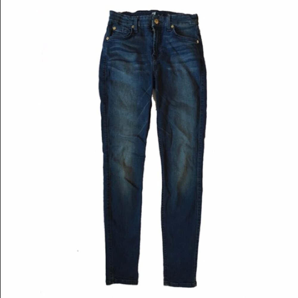 Medium rise 7 for all man kind skinny jeans